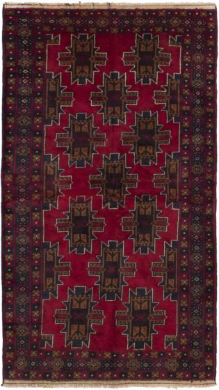 Afghan Rizbaft 3'8" x 6'8" Hand-knotted Wool Rug 