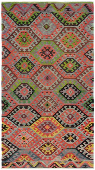 Turkish Sivas 6'0" x 11'3" Flat-Weave Wool Kilim 