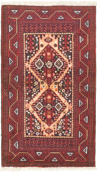 Afghan Akhjah 3'5" x 6'4" Hand-knotted Wool Rug 