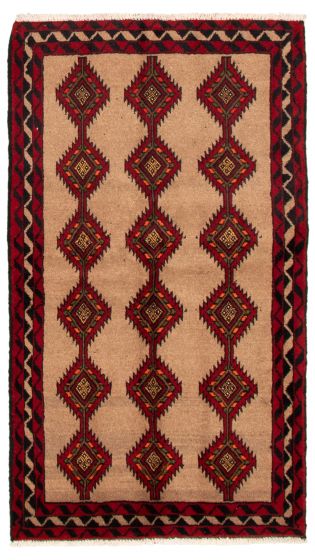 Afghan Rizbaft 3'3" x 5'7" Hand-knotted Wool Rug 
