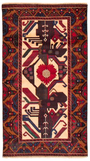 Afghan Royal Baluch 3'5" x 6'1" Hand-knotted Wool Rug 