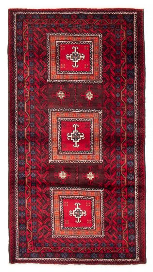 Afghan Royal Baluch 3'11" x 7'1" Hand-knotted Wool Rug 