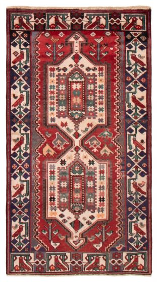 Persian Style 3'11" x 7'3" Hand-knotted Wool Rug 