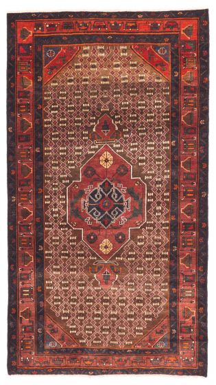 Persian Style 4'3" x 7'10" Hand-knotted Wool Rug 