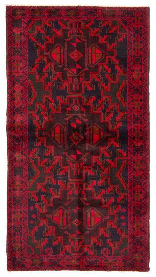 Tapis teimani 3'7" x 6'8" en laine