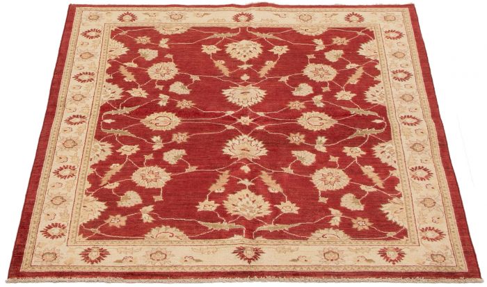 Pakistani Peshawar Oushak 5'0" x 5'10" Hand-knotted Wool Rug 