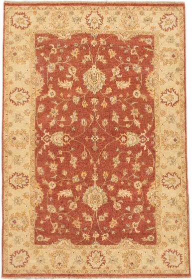 Indian Chobi Twisted 6'1" x 8'11" Hand-knotted Wool Rug 