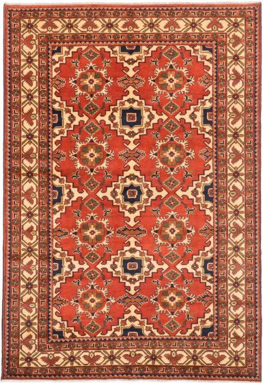Afghan Finest Kargahi 6'9" x 9'10" Hand-knotted Wool Rug 