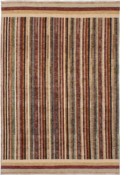 Pakistani Peshawar Ziegler 6'1" x 8'9" Hand-knotted Wool Rug 