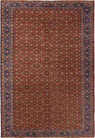 Turkish Keisari Vintage 6'8" x 9'7" Hand-knotted Wool Dark Copper Rug