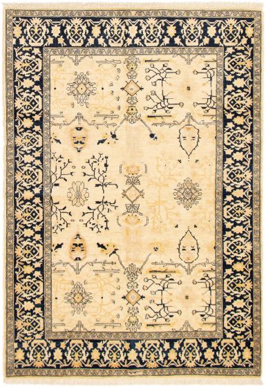 Pakistani Peshawar Oushak 6'3" x 8'10" Hand-knotted Wool Rug 