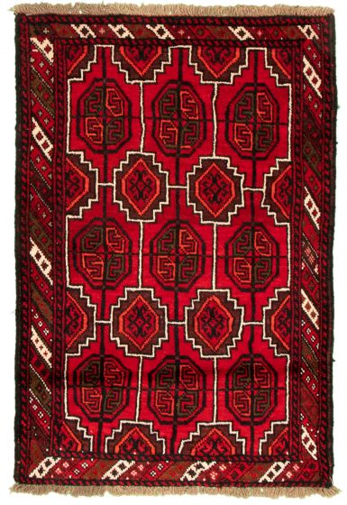 Afghan Akhjah 3'4" x 5'1" Hand-knotted Wool Rug 
