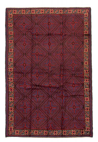 Afghan Akhjah 5'6" x 8'4" Hand-knotted Wool Rug 
