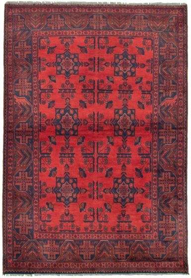 Afghan Finest Khal Mohammadi 4'2" x 6'3" Hand-knotted Wool Rug 