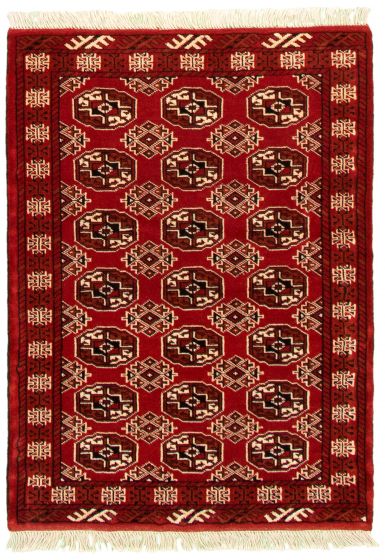 Turkmenistan Turkman 3'5" x 4'9" Hand-knotted Wool Rug 