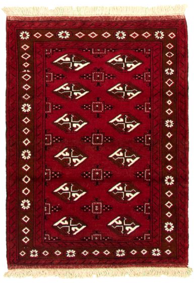 Turkmenistan Turkman 3'5" x 4'8" Hand-knotted Wool Rug 