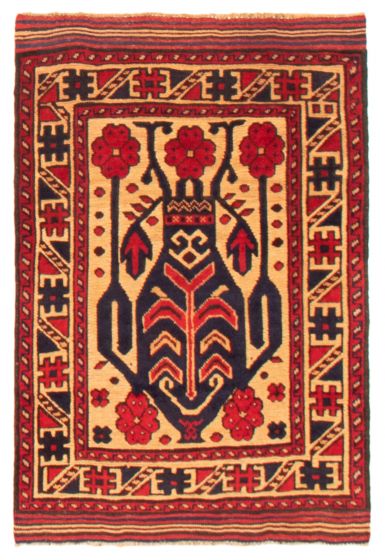 Afghan Tajik Caucasian 2'11" x 4'3" Hand-knotted Wool Rug 