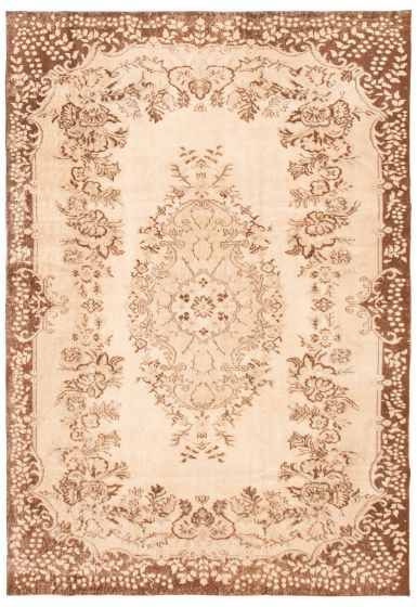 Turkish Antalya Vintage 6'3" x 9'3" Hand-knotted Wool Rug 