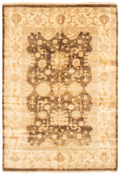Indian Royal Oushak 6'2" x 8'10" Hand-knotted Wool Rug 