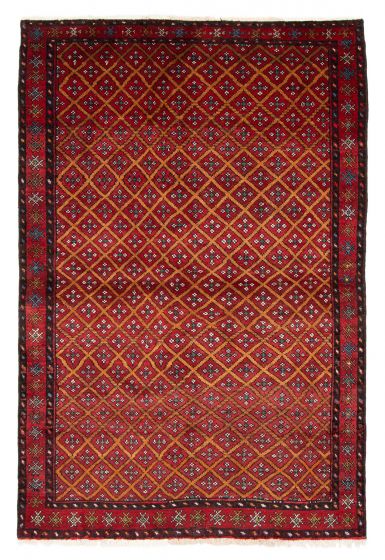 Afghan Royal Baluch 4'5" x 6'4" Hand-knotted Wool Rug 