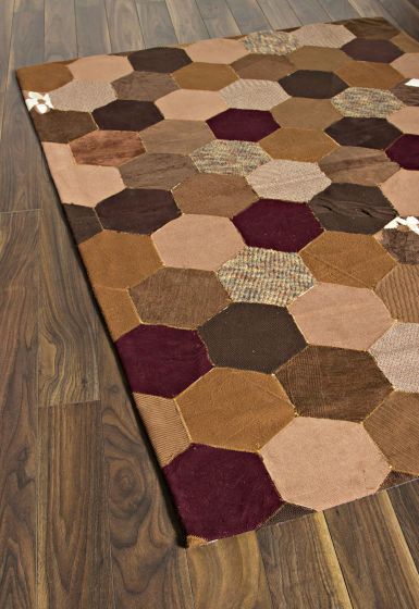 Indian Gaia dhurrie 4'5" x 6'2" Flat-Weave Cotton Dhurrie 