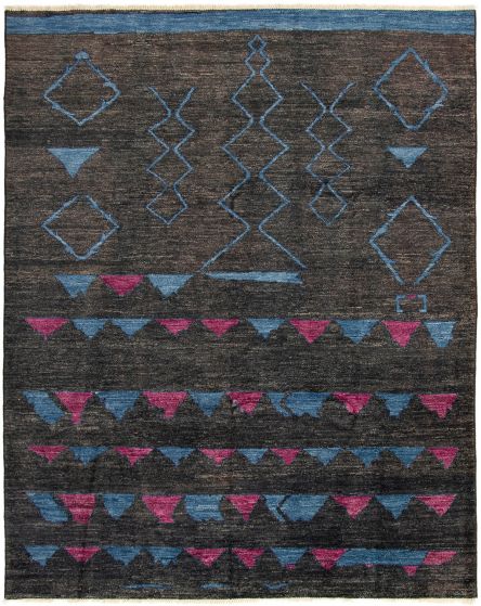 Indian Tangier 9'6" x 12'0" Hand-knotted Wool Rug 