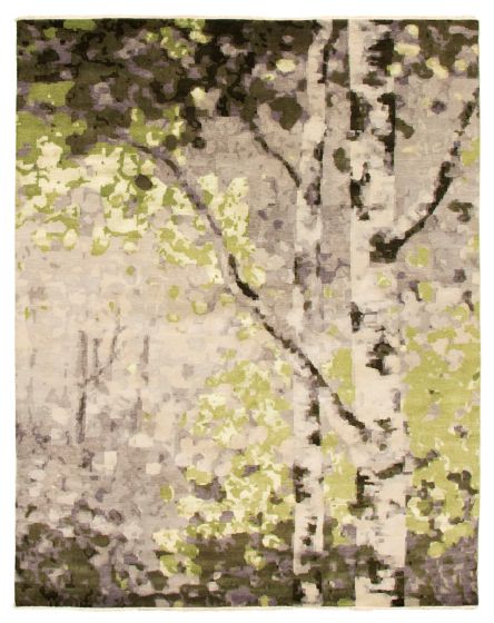 Indian Heritage 8'0" x 10'1" Hand-knotted Silk, Wool Rug 
