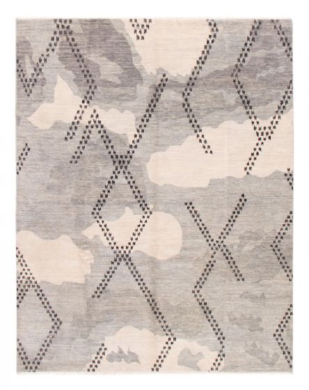 Indian Mystique 7'11" x 9'11" Hand-knotted Wool Rug 