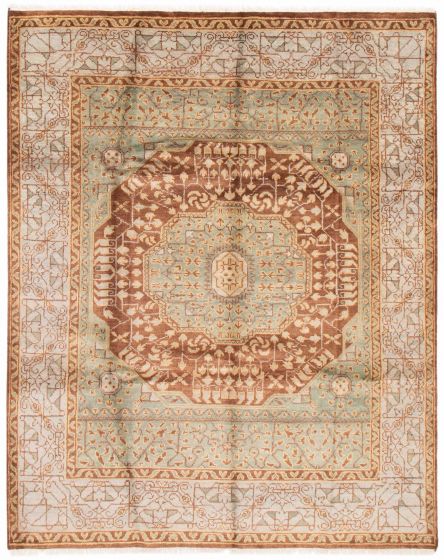 Indian Mamluk 8'0" x 10'1" Hand-knotted Wool Rug 