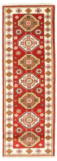 Indian Royal Kazak 2'8" x 8'3" Hand-knotted Wool Rug 
