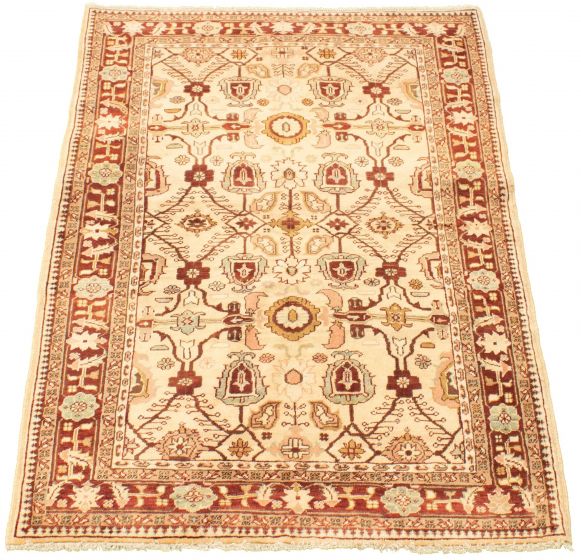 Indian Chobi Twisted 4'4" x 6'0" Hand-knotted Wool Rug 