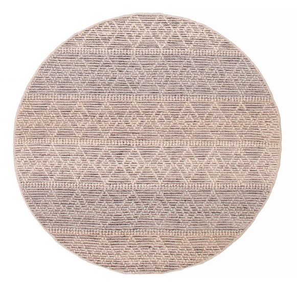 Indian Sienna 4'10" x 4'10" Braid weave Wool Rug 