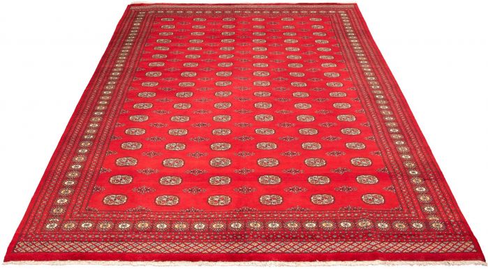 Pakistani Finest Peshawar Bokhara 9'3" x 12'6" Hand-knotted Wool Rug 