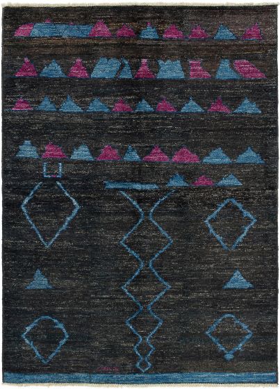 Indian Shalimar 6'3" x 9'1" Hand-knotted Wool Rug 