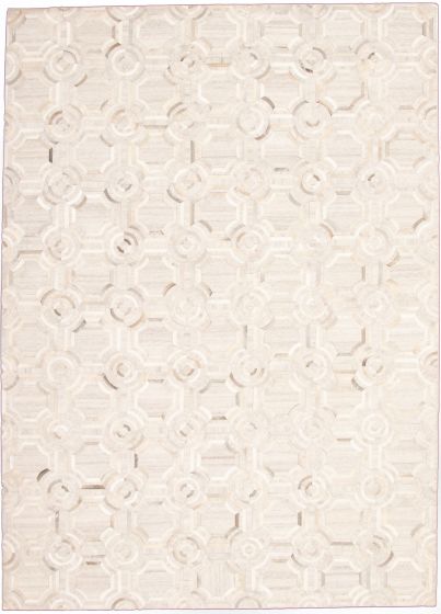 Argentina Cowhide Patchwork 9'1" x 12'9" Handmade Hemp, Jute, Leather Rug 
