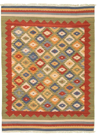 Kilim sivas 5'7" x 7'7" en laine
