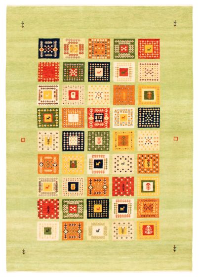 Indo Gabbeh 6'10" x 9'9" Hand-knotted Wool Rug 