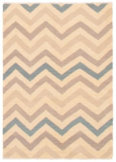 Turkish Ankara FW 4'1" x 6'0" Flat-Weave Wool Kilim 