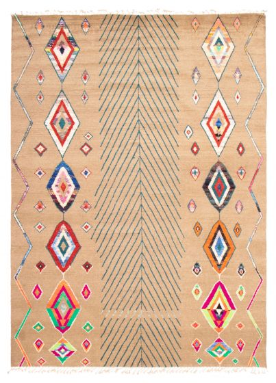 Pakistani Pak Finest Marrakesh 9'0" x 12'7" Hand-knotted Wool Rug 
