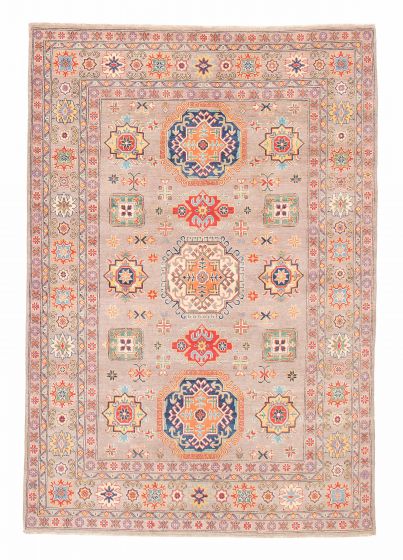 Afghan Uzbek Ghazni 6'9" x 9'10" Hand-knotted Wool Rug 