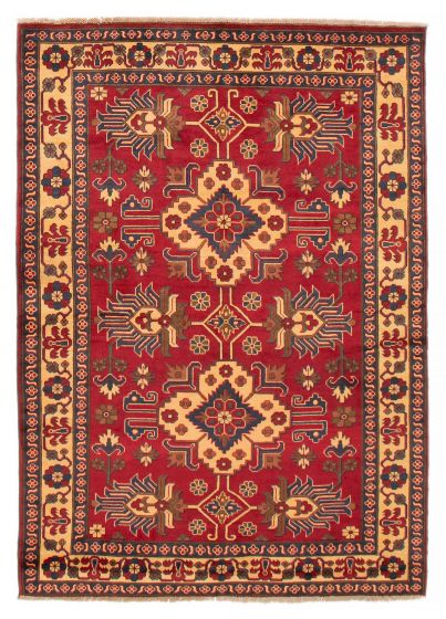 Afghan Finest Kargahi 4'11" x 6'7" Hand-knotted Wool Rug 