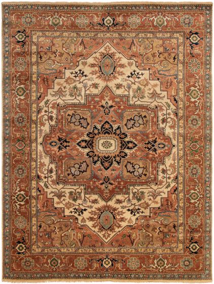 Indian Jules-Sultane 8'11" x 11'10" Hand-knotted Wool Rug 