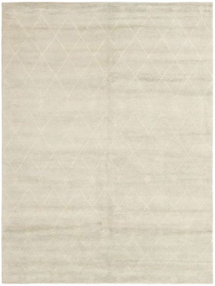 Indian Tangier 9'2" x 12'2" Hand-knotted Wool Rug 