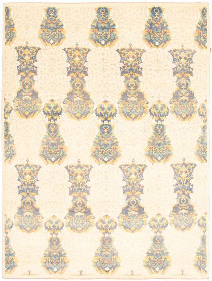 Pakistani Lahore Finest Collection 9'3" x 12'3" Hand-knotted Wool Rug 