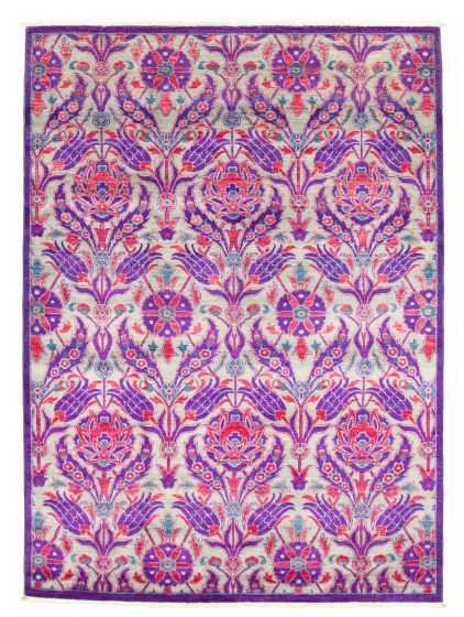 Pakistani Lahore Finest Collection 6'0" x 8'7" Hand-knotted Wool Rug 
