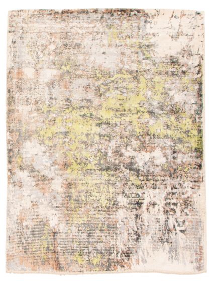 Indian Galleria 5'3" x 7'3" Hand Loomed Viscose & Wool Rug 