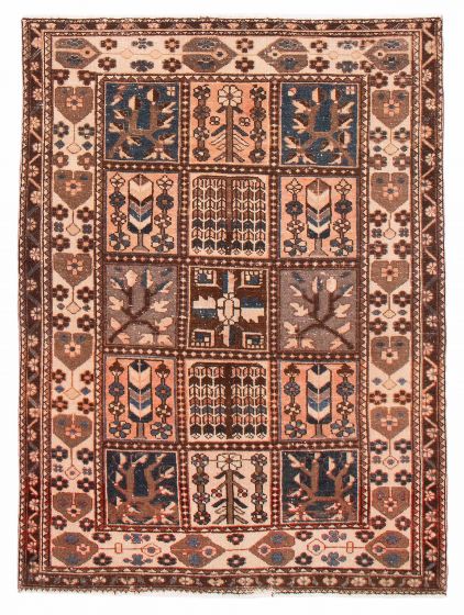 Persian Style 4'8" x 6'7" Hand-knotted Wool Rug 