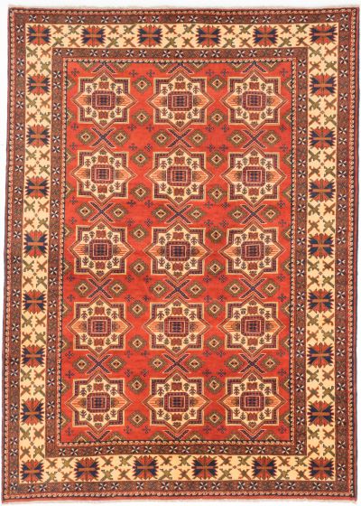 Afghan Finest Kargahi 6'10" x 9'5" Hand-knotted Wool Rug 