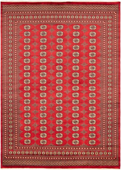 Pakistani Finest Peshawar Bokhara 8'2" x 9'11" Hand-knotted Wool Rug 