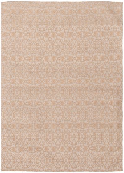 Indian Collage 4'9" x 6'10" Handmade Chenille Rug 